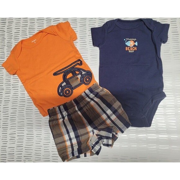 Carter's Boys Car & Surfboard 3PC Set Size 3M {D50} - Picture 1 of 1